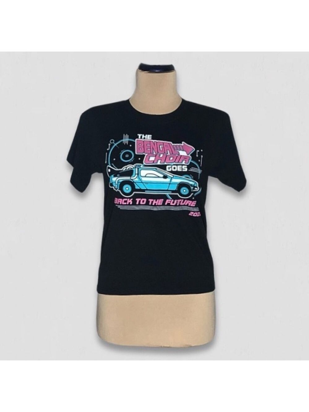 Gildan Back to the Future T-Shirt Black Medium Cotton